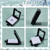 BENECREAT 2Pcs Black Gemstone Display Box, 6.15x5cm Loose Diamond Jewelry