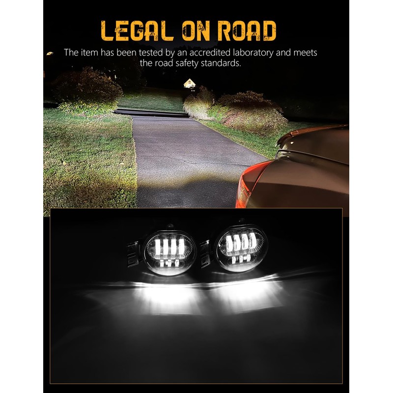 NORTHYUN LED Fog Light Assembly Fog Light Replacement Compatible with