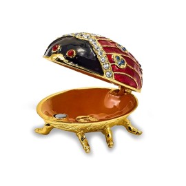 Luxury Giftware by Jere Bejeweled Lady Bug Trinket Box
