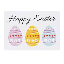 Azeeda 'Happy Easter' Temporäres Tattoo - Hautfreundlicher & Ungiftiger Abziehbild · Wasserfest (TO00082001)