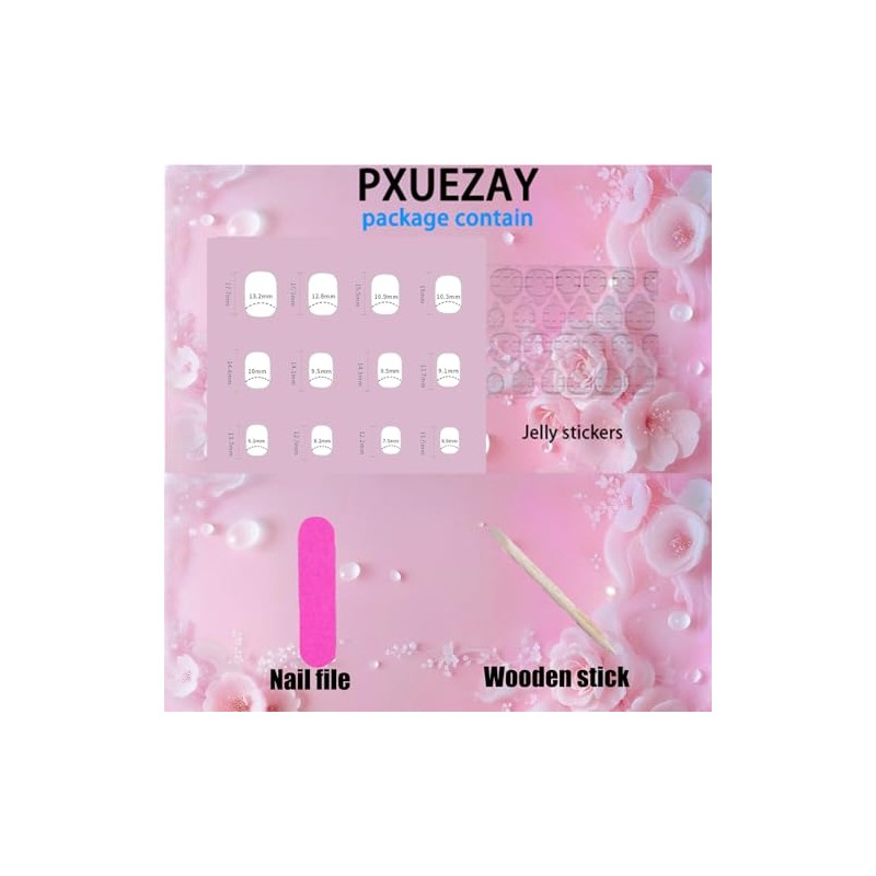 Uñas Postizas Degradadas Marrones - Uñas Cortas Almendradas Con Diseño