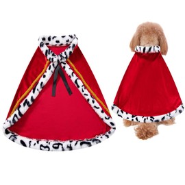 Capa de perro para disfraces de Halloween, Rey, Reina, Príncipe y Princesa Cosplay (L)