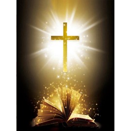 JFYHAB 5D DIY Christmas Diamond Painting Kits for Adults, Cross Full Drill Diamond Arts Rhinestone Pasted, DIY Painting Diamond Dot Arts Crafts for Home Wall Decor Gift, 12”x16”