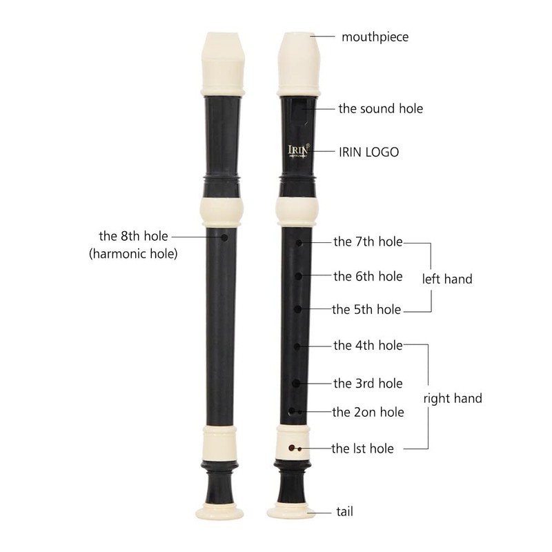 Heysland Descant Recorder Professional Detachable ABS Soprano 8 Hole Baroque