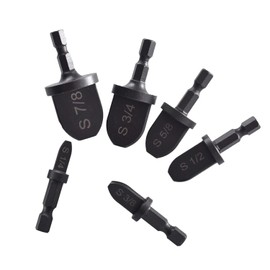 CYSFETENA 6 Pieces Copper Pipe Expander Tools Set, Manual Precise Copper Pipe Flaring Tool, Black Bearing Steel Copper Pipe Die Tool for Air Conditioning Installation Maintenance