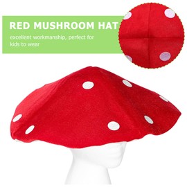 Tam - Gorro de seta para niños, color rojo de felpa, boina de, boina de dibujos animados, fiesta de cosplay, accesorios para niños y adultos, sombrero de fiesta de felpa