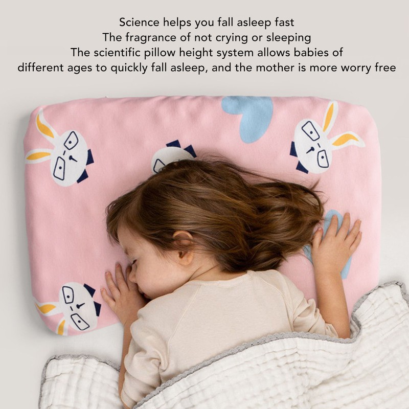 Baby Nursery Pillow Pure Cotton Cartoon Print Wave Single Layer
