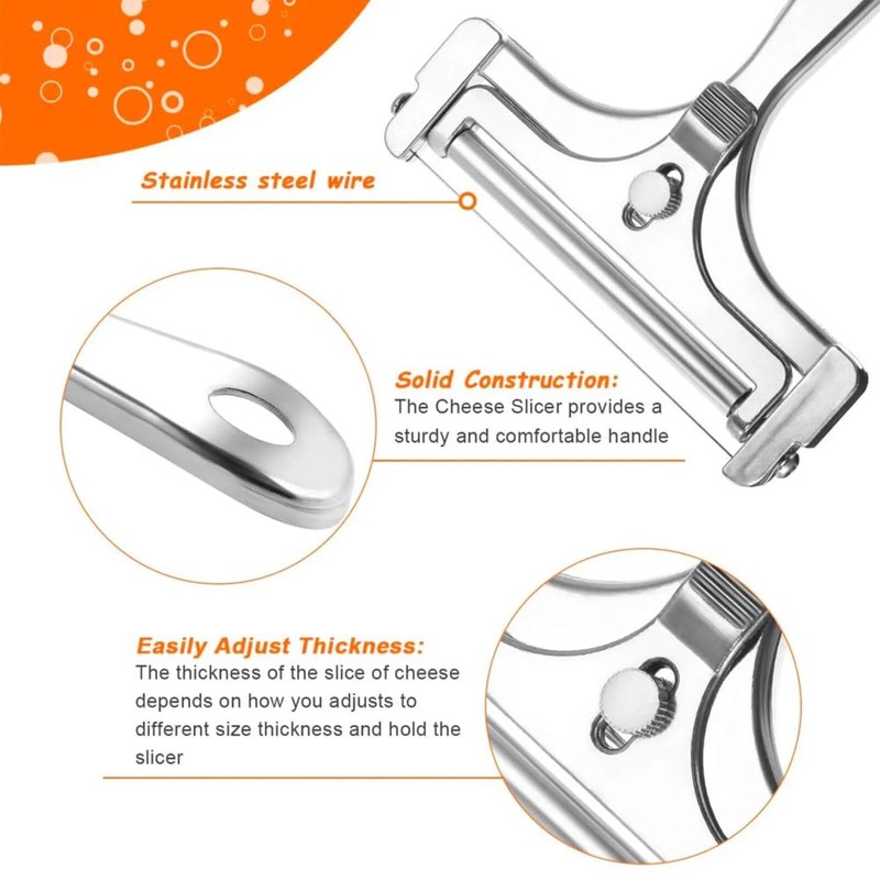 Cheese Slicer Cheese Handheld Adjustable Thickness Slicer Tool Suitable for
