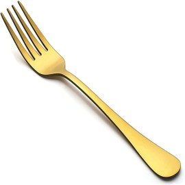 LIANYU Gold Forks Set of 12, Stainless Steel Small Forks for Salad Dessert, 6.75 Inches Gold Silverware Set for 12,Home Restaurant Wedding Party, Mirror Finish, Dishwasher Safe