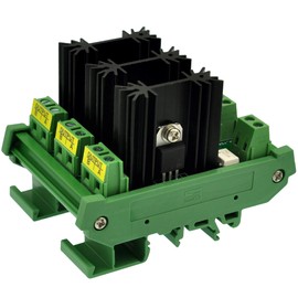CZH-LABS DIN Rail Mount 8 Amp Solid State Relay SSR Module, in 4~32VDC, Out 100~240VAC. (3 Channels)
