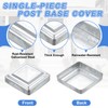 uxcell 6Pcs Post Base Cover, 3"x3" (Internal Size 1.25"x1.25") Metal