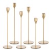 Candeldo Gold Taper Candle Holders: Set of 6 Tall Candlestick