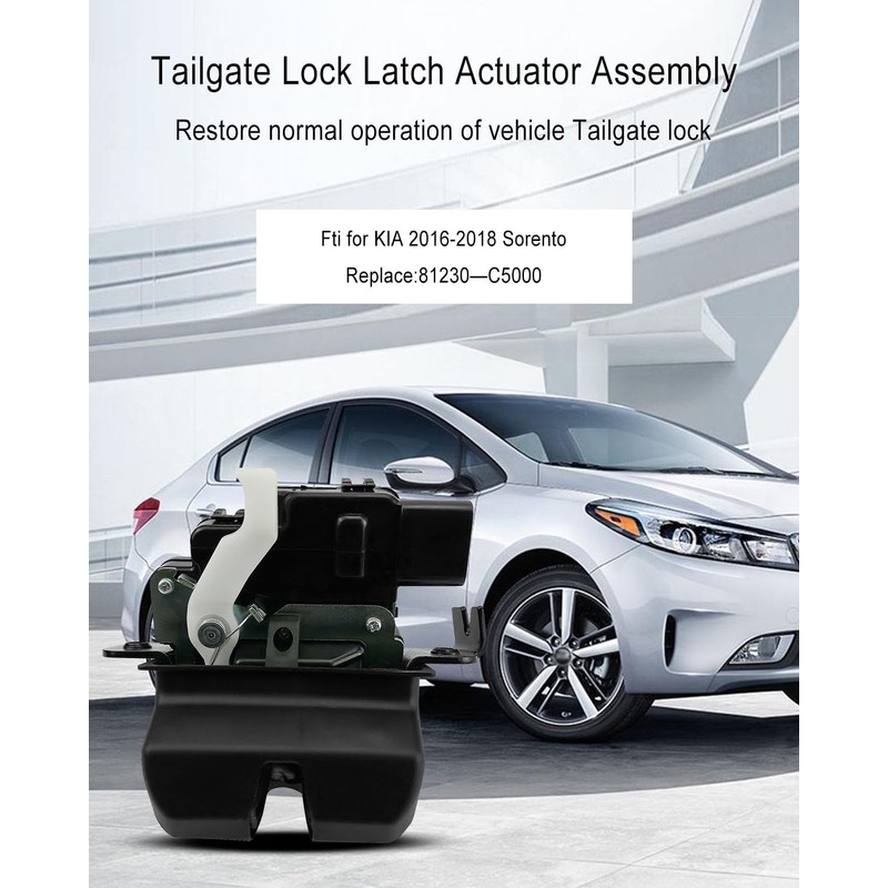 81230-C5000 Trunk Lock Fit for Kia Sorento 2016-2020, Rear Tailgate