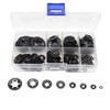 cSeao 235pcs[8 Sizes] Black Starlock Internal Tooth Lock Washers Assortment