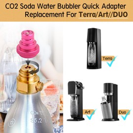 Co2 Quick Adapter for Soda Water Machine Replacement for Terra Art DUO Sparkling Water Maker,Connecting Co2 Tanks Refill Adapter Accessories for Soda Stream Bottle