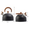 2.5L Stainless Steel Kettle Rustproof Prevent Scalding Whistling Teapot Tea