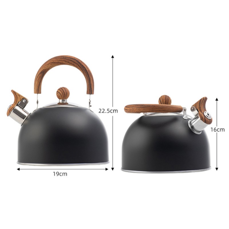 2.5L Stainless Steel Kettle Rustproof Prevent Scalding Whistling Teapot Tea