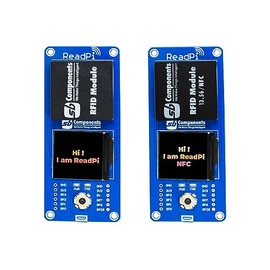 sb components ReadPi - NFC Reader Powered with Raspberry Pi Pico W, 13.56MHz Near-field Communication Module with 1.32” Display, RF IC Card Reader Sensor Module