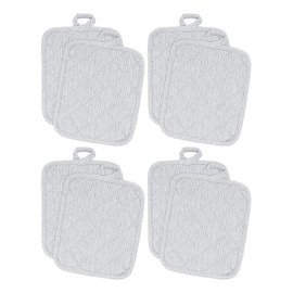 American Linen Pot Holders, Hot Pads, Table Pads for Kitchen and Dining Table, Non Slip Heat Resistant Hot Pot Holder (Grey, 8 Pack)