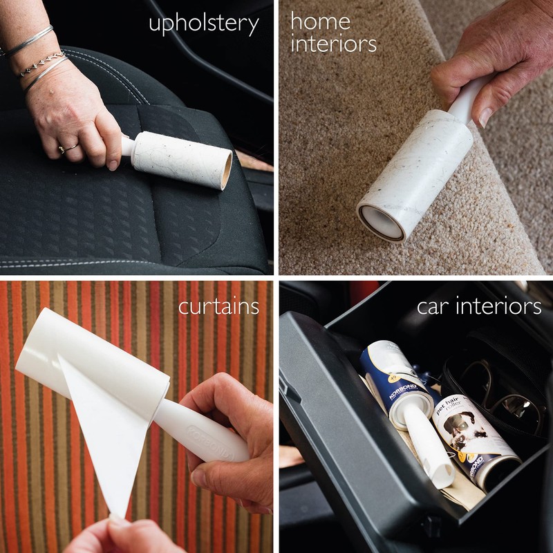 KORBOND 24ft Nylon White Clothes Brush + Lint Roller