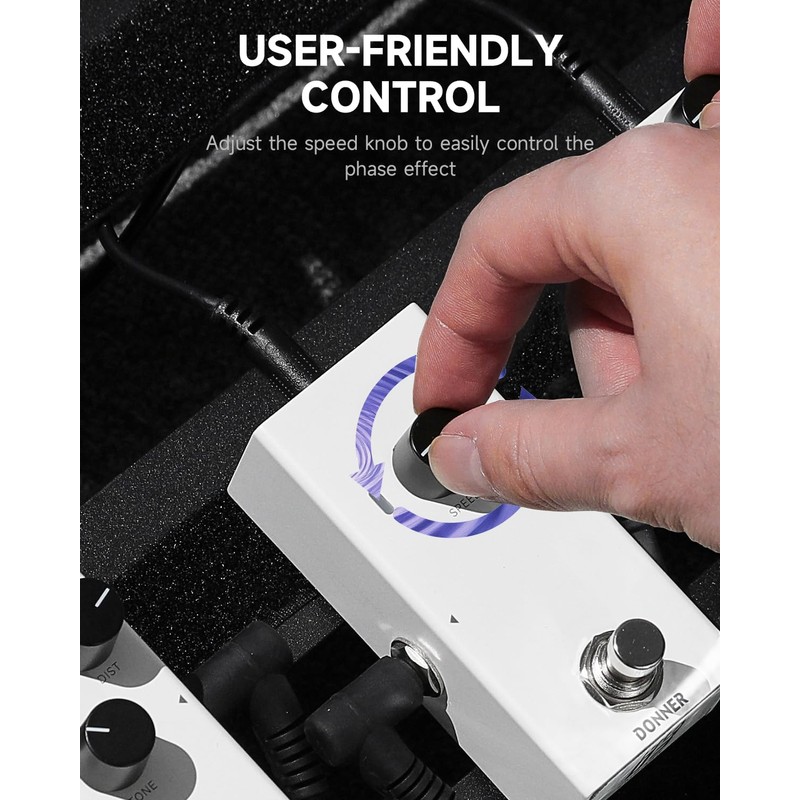 Donner EMBARK 03 Phaser Guitar Pedal, DIY Shell, Electric Guitar,