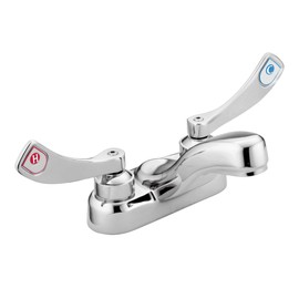 Moen 8215F03 Commercial M-Dura 4-Inch Centerser Lavatory Faucet with 4-Inch Wrist Blade Handles, 0.35-gpm, Chrome