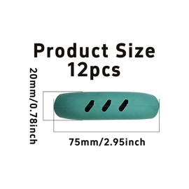 Runseaway 6 Pairs 3x0.8” Silicone Pan Handle Grips, Heat-Proof Pot Holder Sleeves, Anti-Scald Kitchen Covers, Non-Slip Cookware Protectors for Wok Frying Pans Griddles(Light Green)