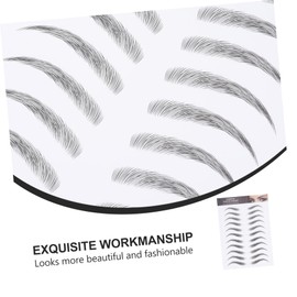 FRCOLOR 36 Sheets Waterproof Eyebrow Stickers Black Makeup Stickers for Men Makeup Stickers Realistic Fake Eyebrows Transfer Eyebrows Hair Like Eyebrow Hair-like Eyebrows Stickers