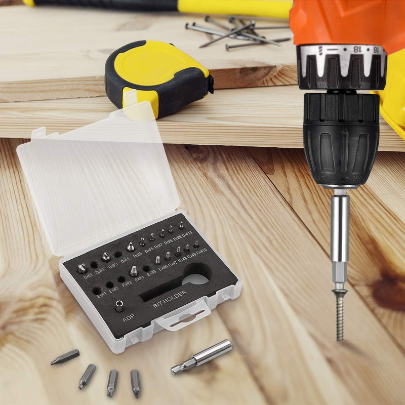 Damaged Screw Extractor Set, 22 Pcs Stripped Screw Extractor Set,