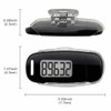 USB Charging Step Counter Walking 3D Pedometer with Large LCD