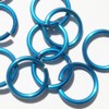 Light Blue Anodized Aluminum Jump Rings 100 3/8 16g Saw