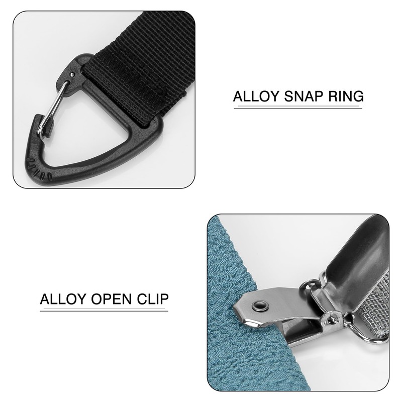 TOCCOOL 3 PCS Tennis Towel Holder, Sports Towel Holder, Hook