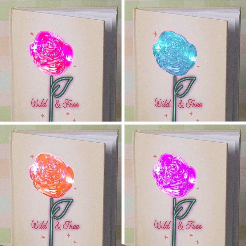 STMT D.I.Y. 3D Journaling Set, 40-Sheet Light-Up Journal with Gold