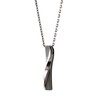 The Kiss SPD1835DM Diamond Black Rhodium Plated Silver Necklace, Silver,