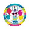 Unique 73224 Llama Party Round Dessert Plates, 7", Nylon/A, 8