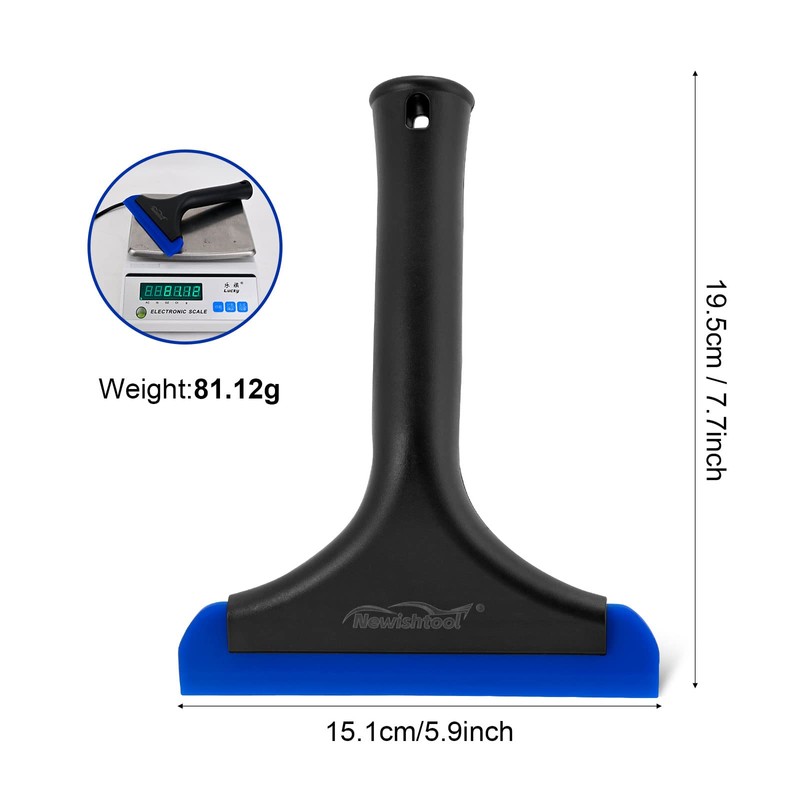 NEWISHTOOL Small Squeegee for Car Windows, Mirrors, Auto Glass, Super