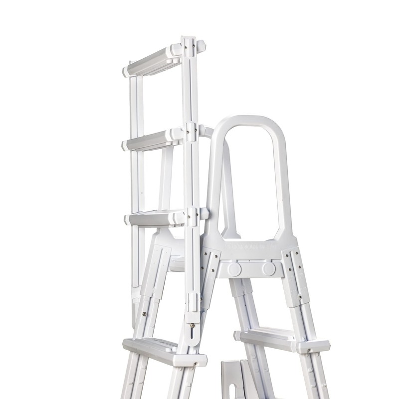 Blue Torrent A-Frame Flip Up Pool Ladder for Above Ground