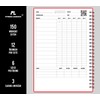 Fitness Log Book Plastic Cover Red - Undated Workout Diary