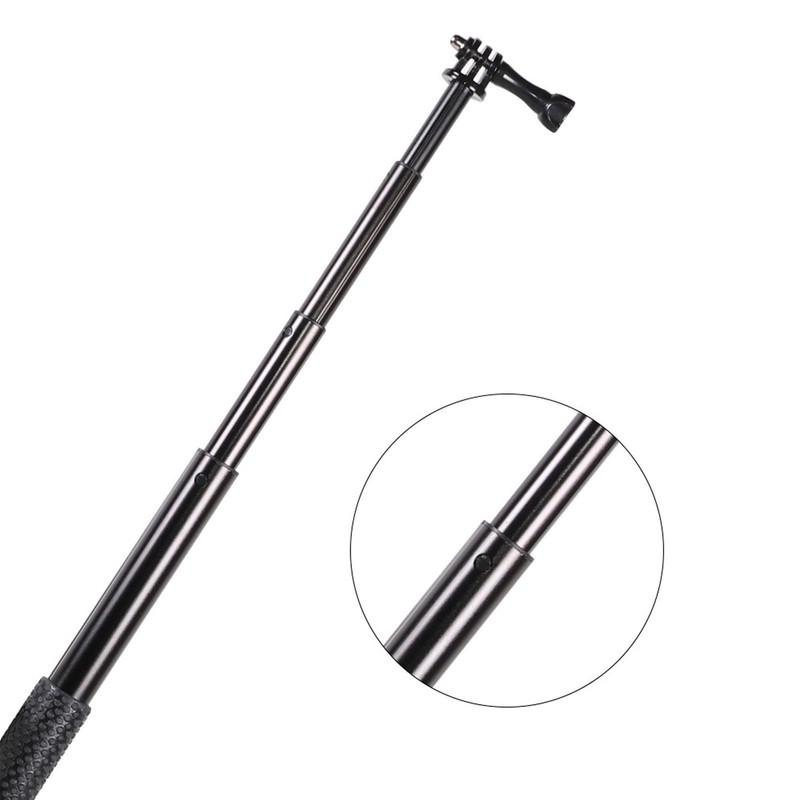 Extendable Selfie Stick with Anti-Slip Handle - Lightweight Aluminium Monopod
