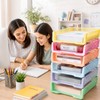 Set of 6 Pastel Turn in Trays for Teachers Stackable