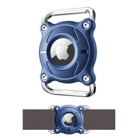 Compatible with Airtag Dog Collar Holder | Air Tag Dog - Air Tag. Holder for Pet Collar Waterproof with Removable Loop, Durable, Lightweight, Compact Size, Royal Blue