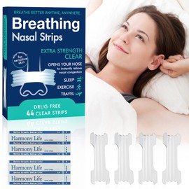 RAINBOWSTREET 44 Pcs Tiras Nasales Anti Ronquido, Mejora la respiración y calidad del sueño, Hipoalergénicas para Piel Sensible, para Dormir Correr   