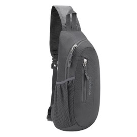 PivotWing Sling Bags For Men Women, Cross Body Bag Men Women Hiking Travel Sports Lightweight Shoulder Chest Bags Small Slim Sling Backpack Dog Walking Daypack Crossbody Bag Dark Gray