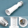 QWORK E26 Light Socket Extender, 2-Pack 4-Level Extendable, Flame-Retardant PBT,