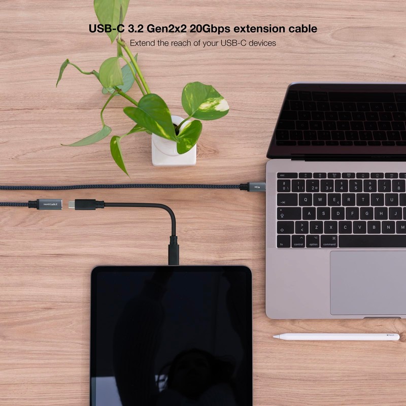 NANOCABLE 10.01.4500-COMB USB 3.2 Gen2X2 Kabel, 100 W, 4K/60 Hz,