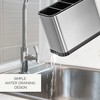 Kitchen Cutlery Holder Utensil Storage Organiser Stainless Steel Kitchen Utensil