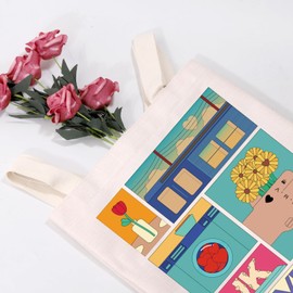 MYSOMY JK-Pop-Tragetasche für Koreanische Gruppe, goldfarben, JK-Fans, Schultertasche, K-Pop, Armee-Mitglieder, Merch, K-Pop-Liebhaber, Geschenk, Jk Seven Tb3, 13.7inch*15.7inch