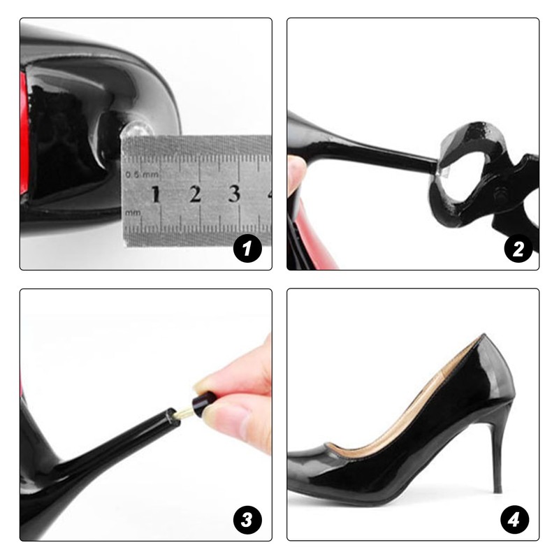 12 Pairs of Replacement Heels, Heel Tips for High Heels,