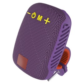 Bike Bluetooth Speaker IPX5 Waterproof USB Rechargeable FM Radio Portable Handlebar Bluetooth Speaker for Bicycle Cycling Purple