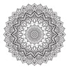 Oriental Black and White Mandala Design Stickers, Laptop, Car, Refrigerator,